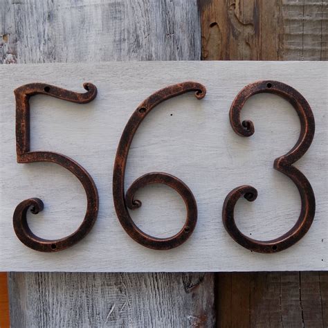 old metal house numbers|metal house numbers 5 inch.